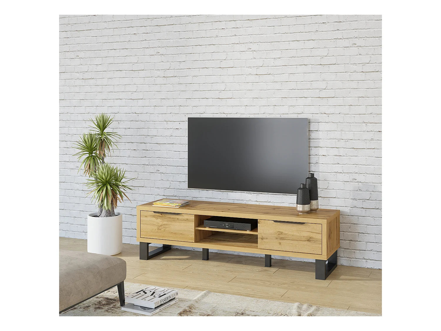 Armoire TV avec deux portes HALLE