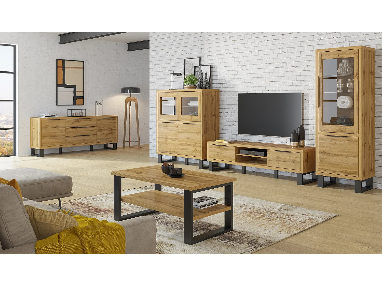 Armoire TV avec deux portes HALLE