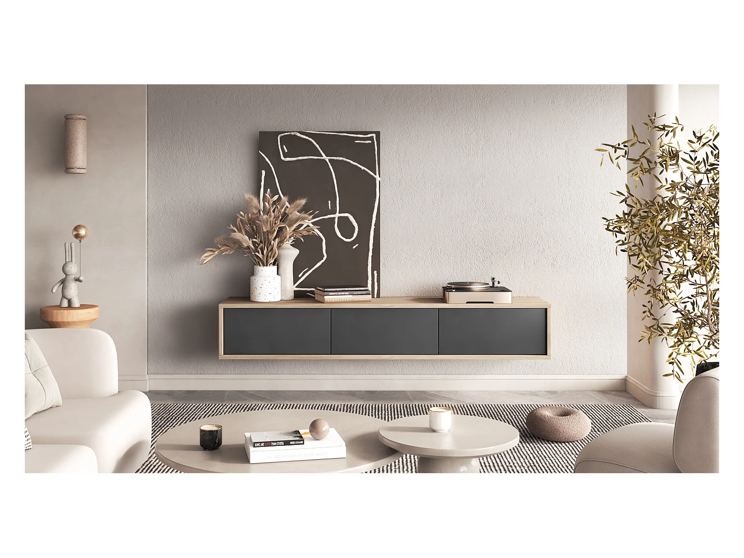 TV-Schrank FRIDA mit drei Türen