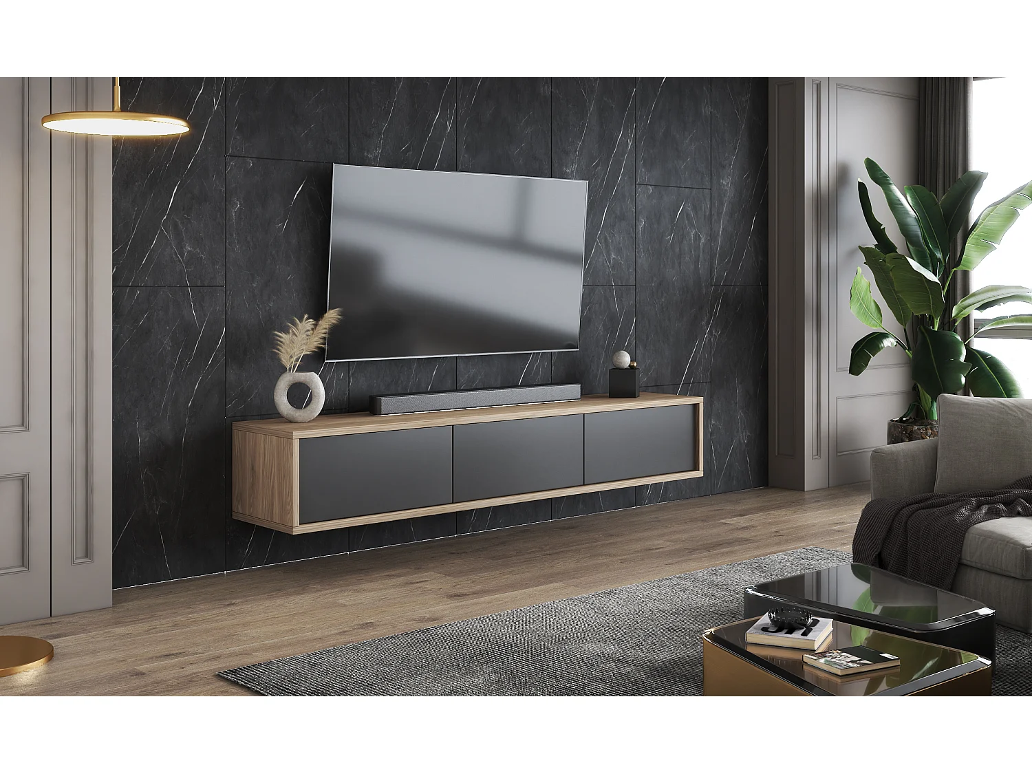 TV-kast FRIDA met drie deuren