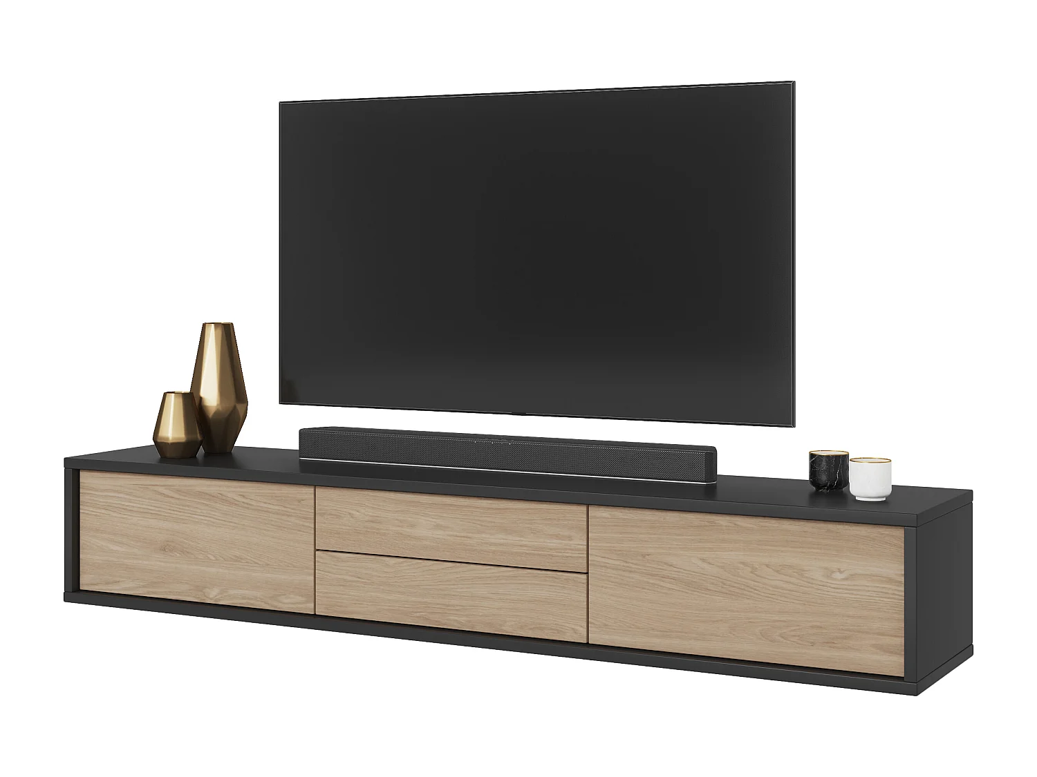 Armoire TV FRIDA avec deux portes