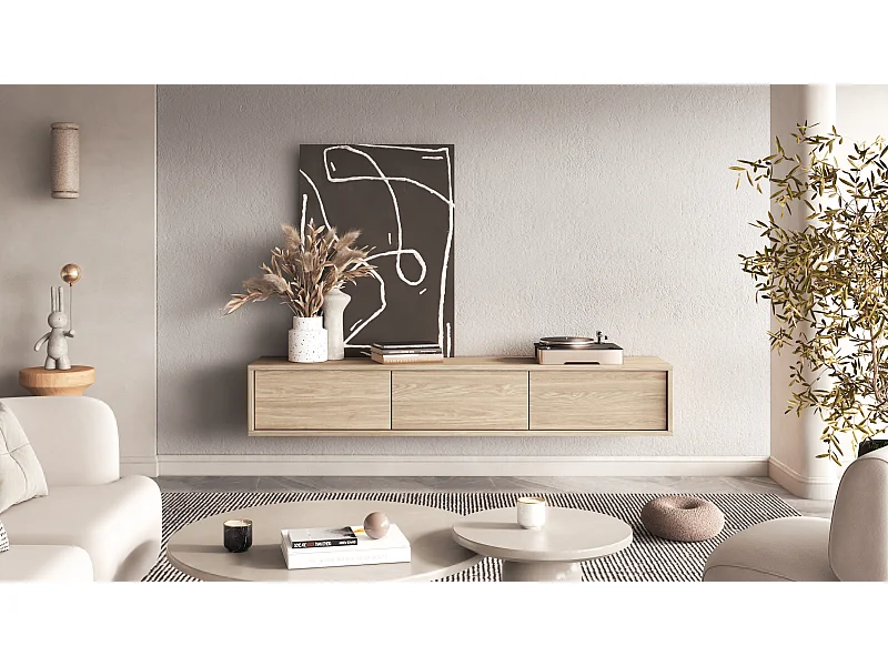 Armoire TV FRIDA avec trois portes