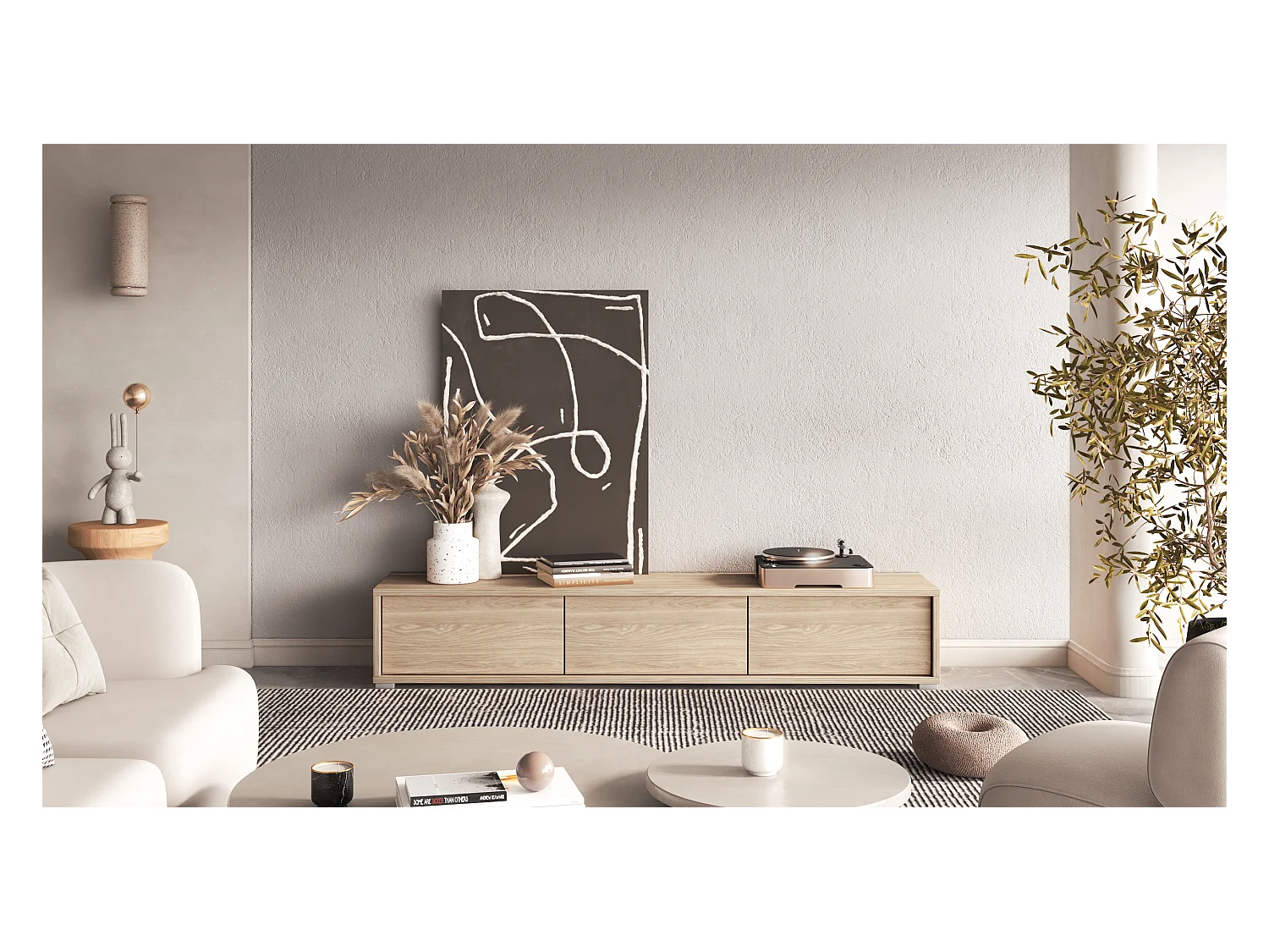 TV-Schrank FRIDA mit drei Türen