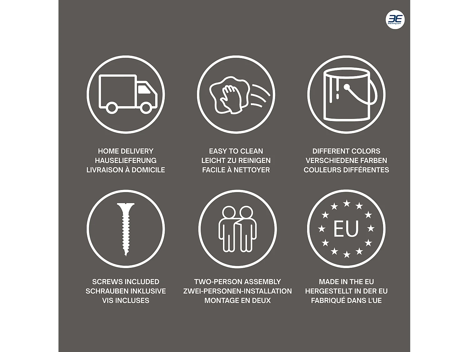 Meuble de salle de bain, Cachemire, poignée noire, 140 ( 2 x 60 + 20) x 46 x 57 cm