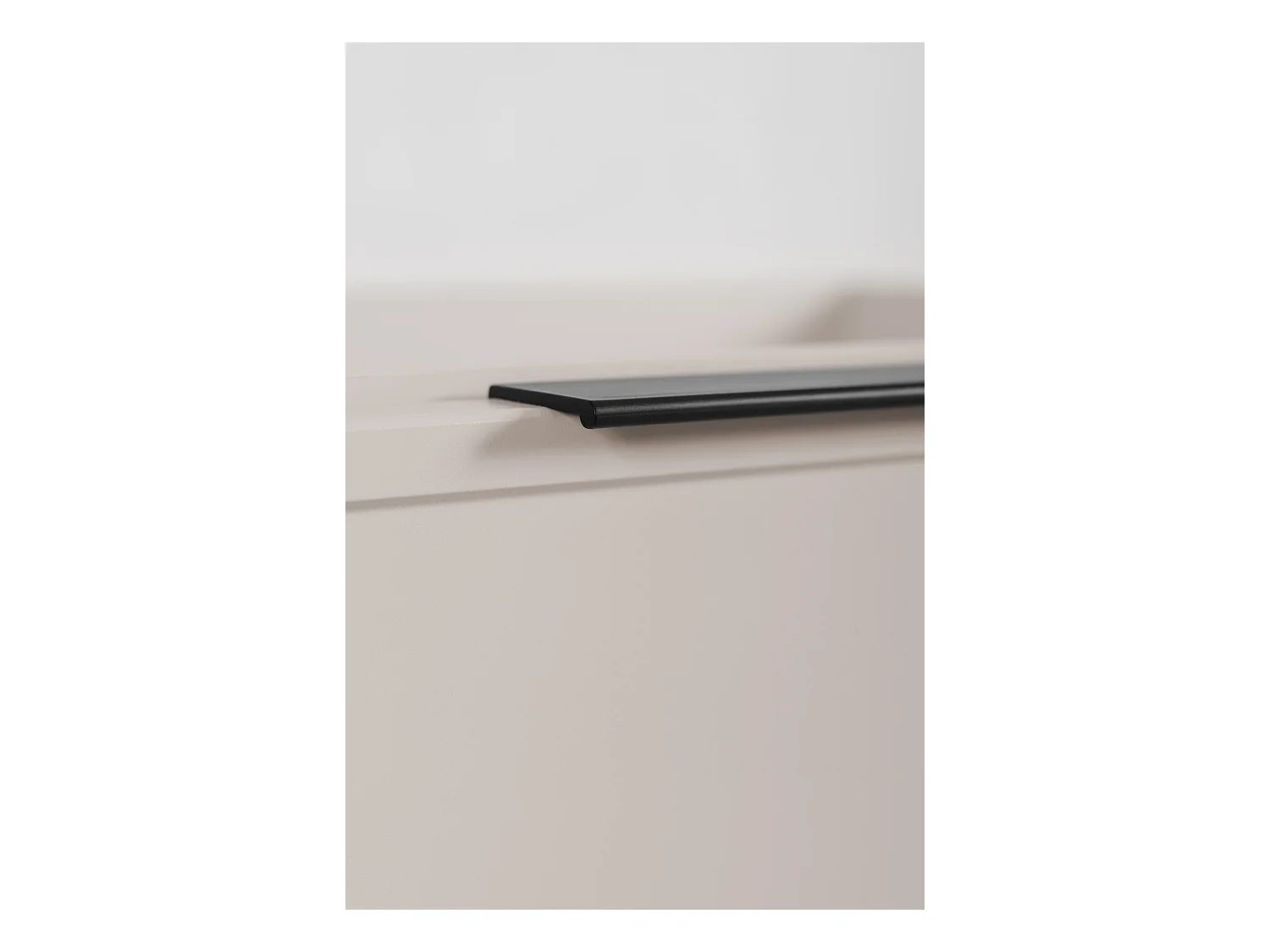 Meuble de salle de bain, Cachemire / Gris Foncé, poignée noire, 160 ( 2 x 80) x 46 x 57 cm