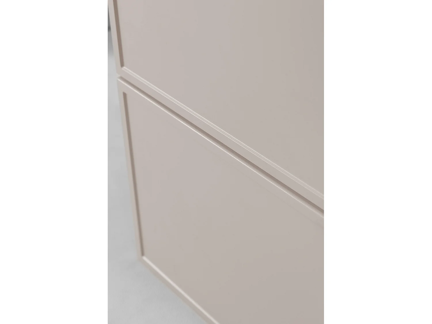 Mobiletto da bagno, Cashmere / Bianco, maniglia nera, 180 ( 2 x 80 + 20) x 46 x 57 cm