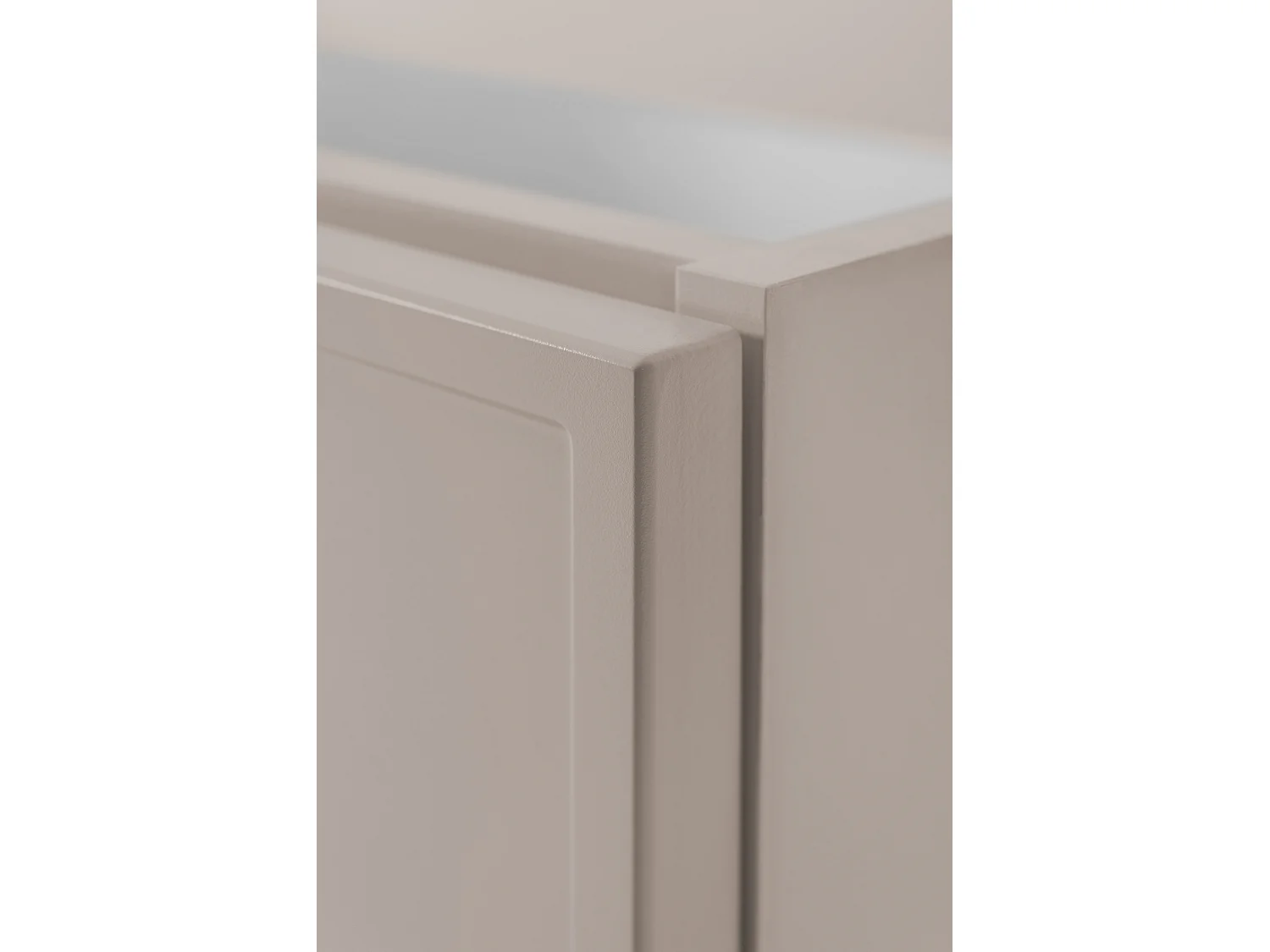 Mobiletto da bagno, Cashmere / Bianco, maniglia nera, 180 ( 2 x 80 + 20) x 46 x 57 cm