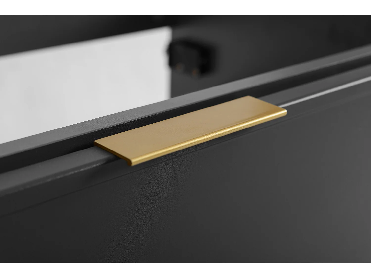 Badkamerkast, donkergrijs, gouden handgreep, 180 (2 x 80 + 20) x 46 x 57 cm