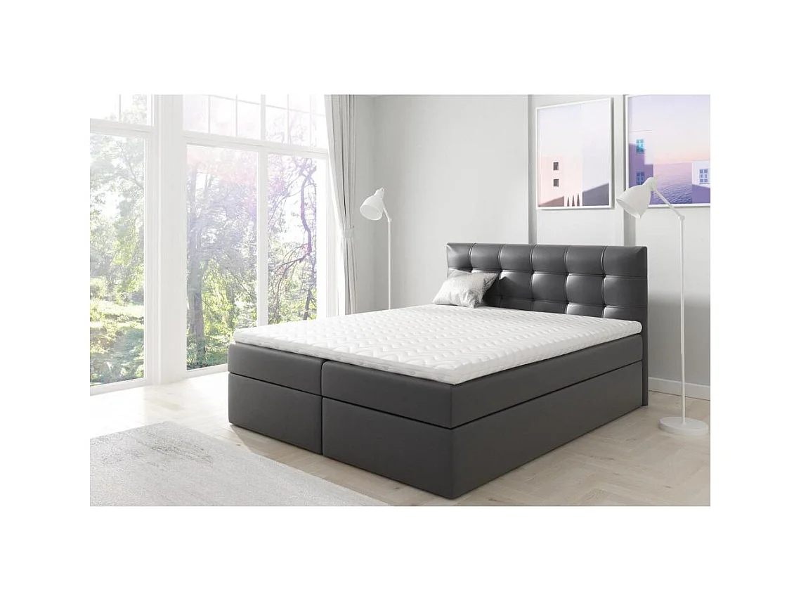 POLSTERBED Topiq 144/203/103 zwart