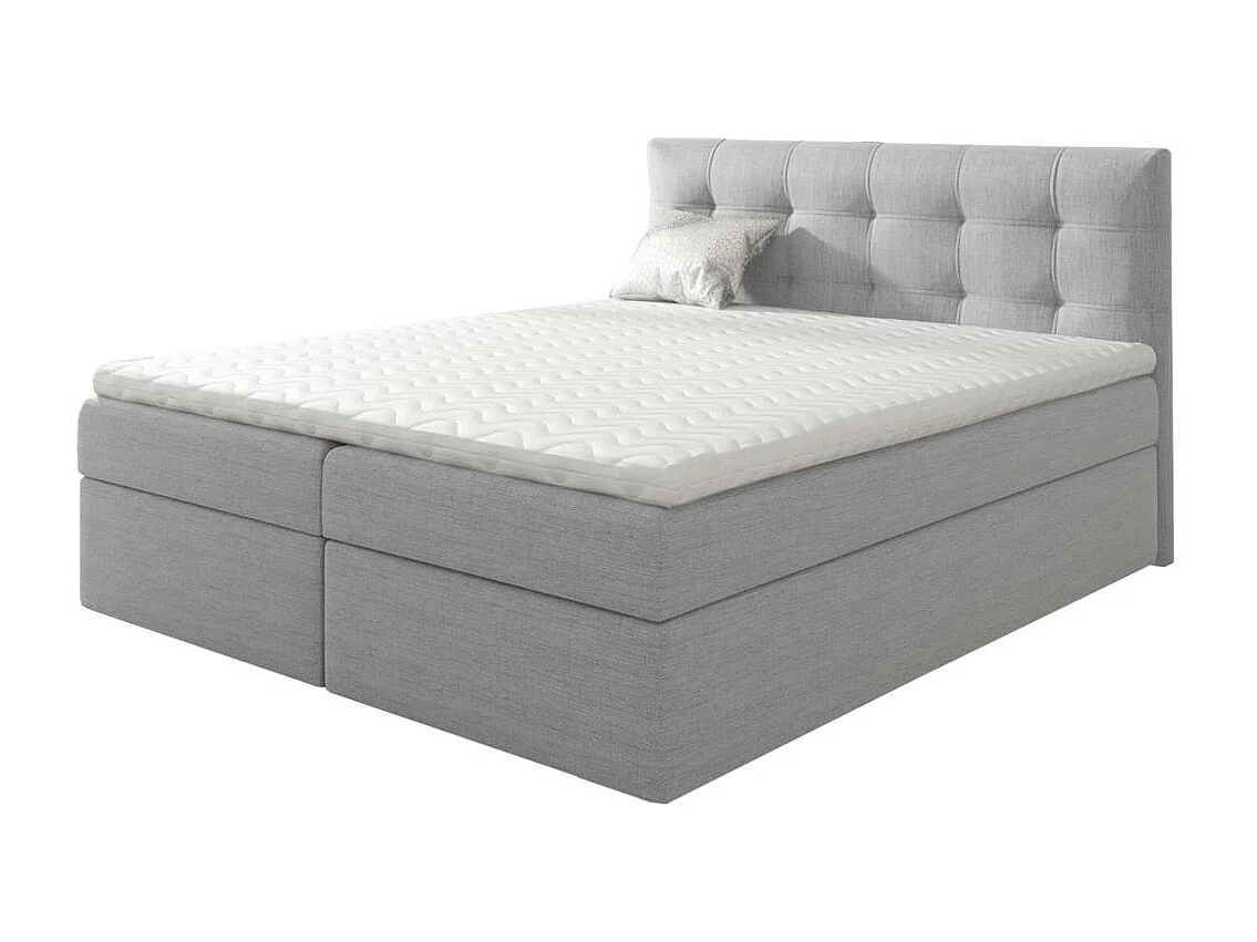 BED Topiq 184/203/103 lichtgrijs