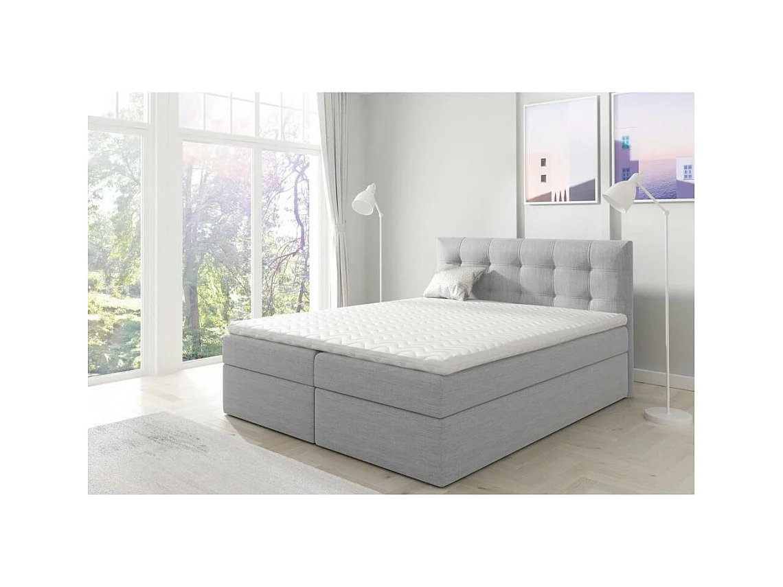 BED Topiq 144/203/103 lichtgrijs