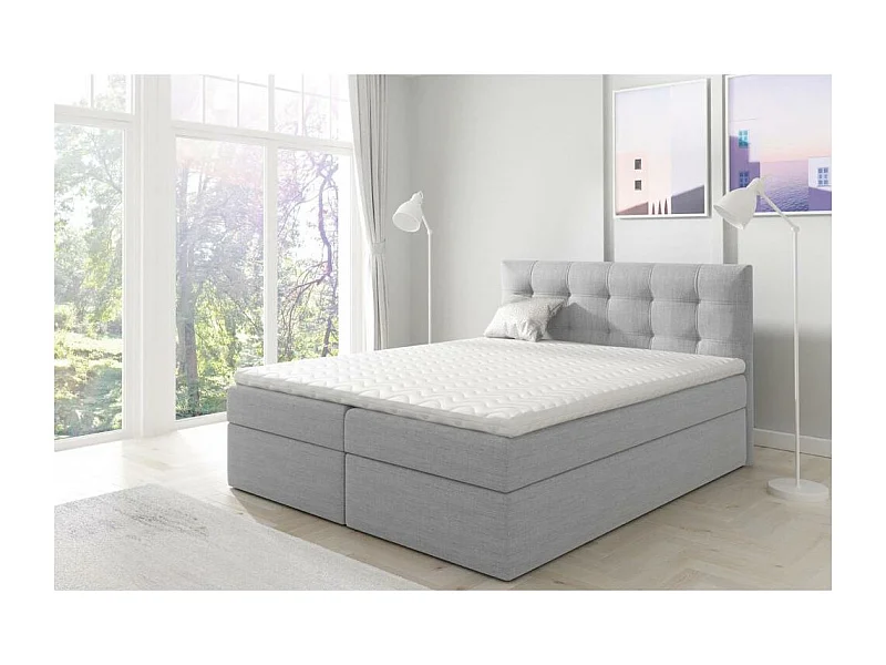 BED Topiq 144/203/103 lichtgrijs