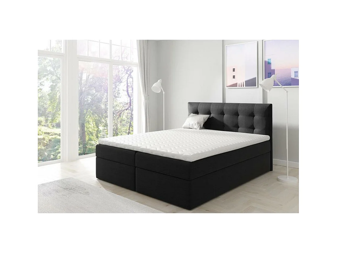 POLSTERBETT Topiq 184/203/103 schwarz