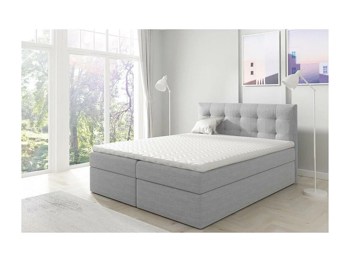 BED Topiq 164/203/103 lichtgrijs