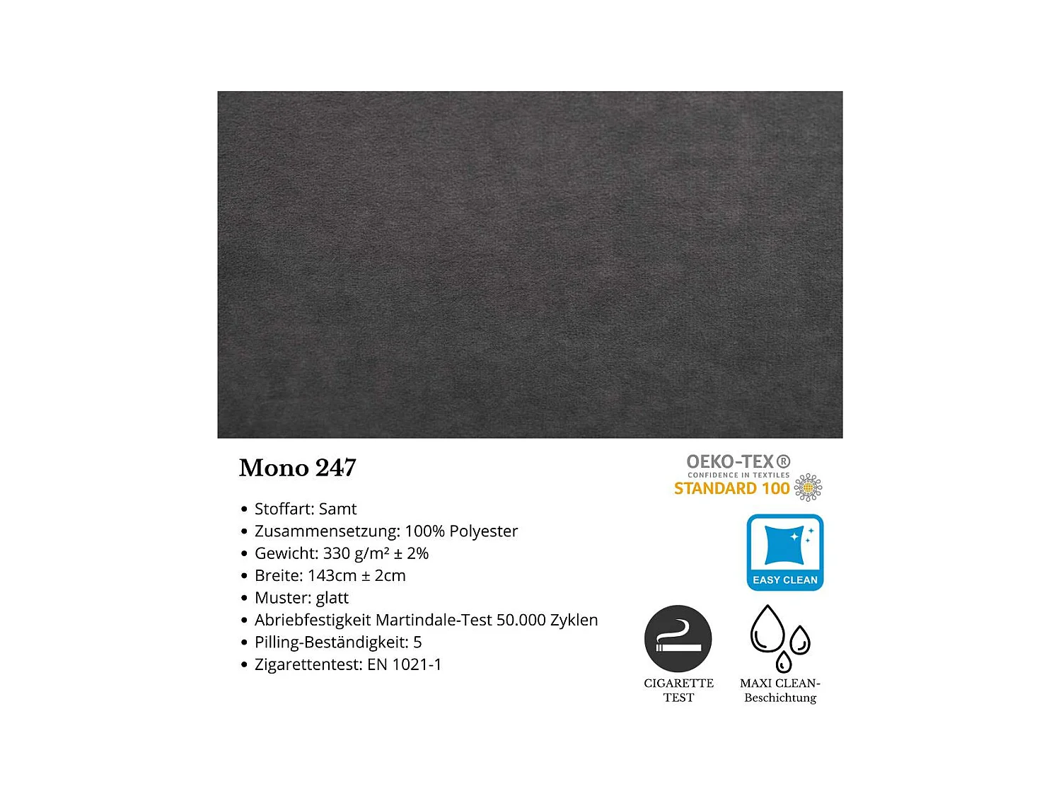 POLSTERBETT Eric 104/207/105 dunkelgrau