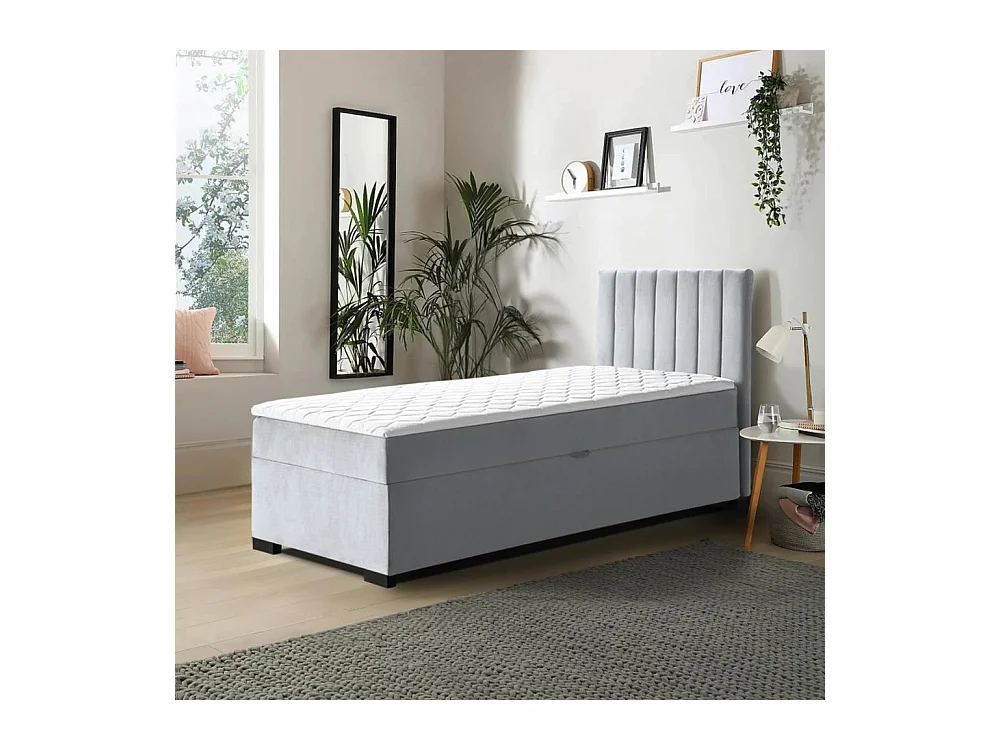 POLSTERBETT Eric 104/207/105 hellgrau