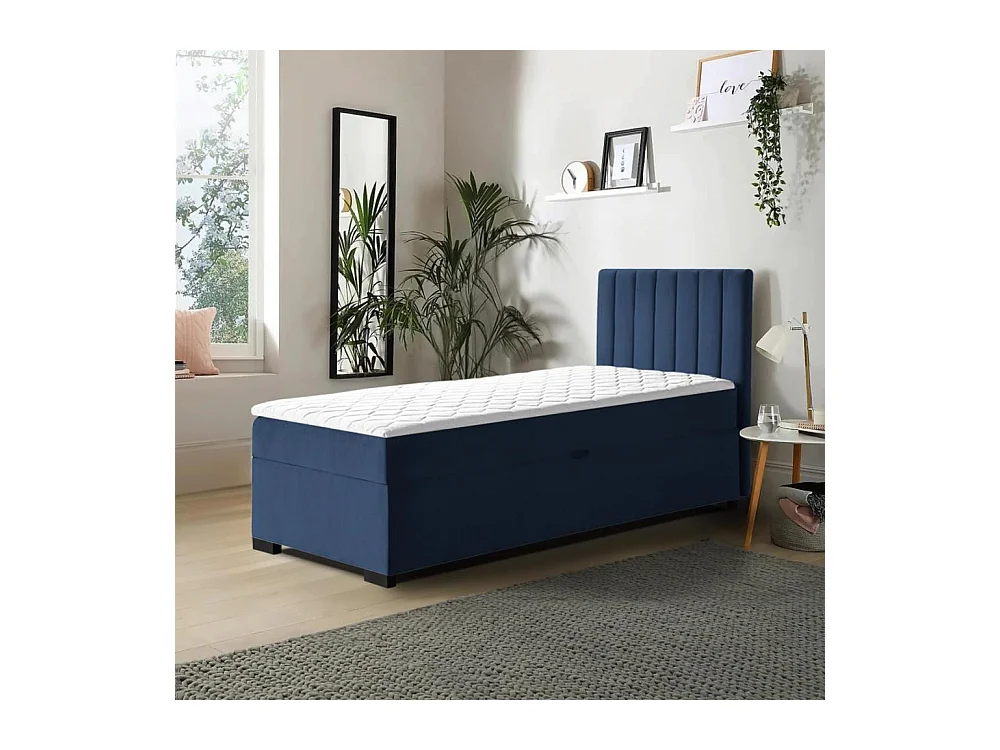POLSTERBETT Eric 104/207/105 dunkelblau