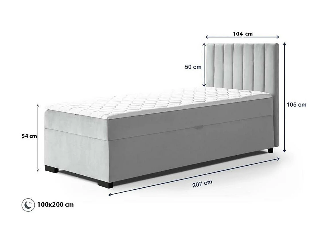 POLSTERBETT Eric 104/207/105 beige