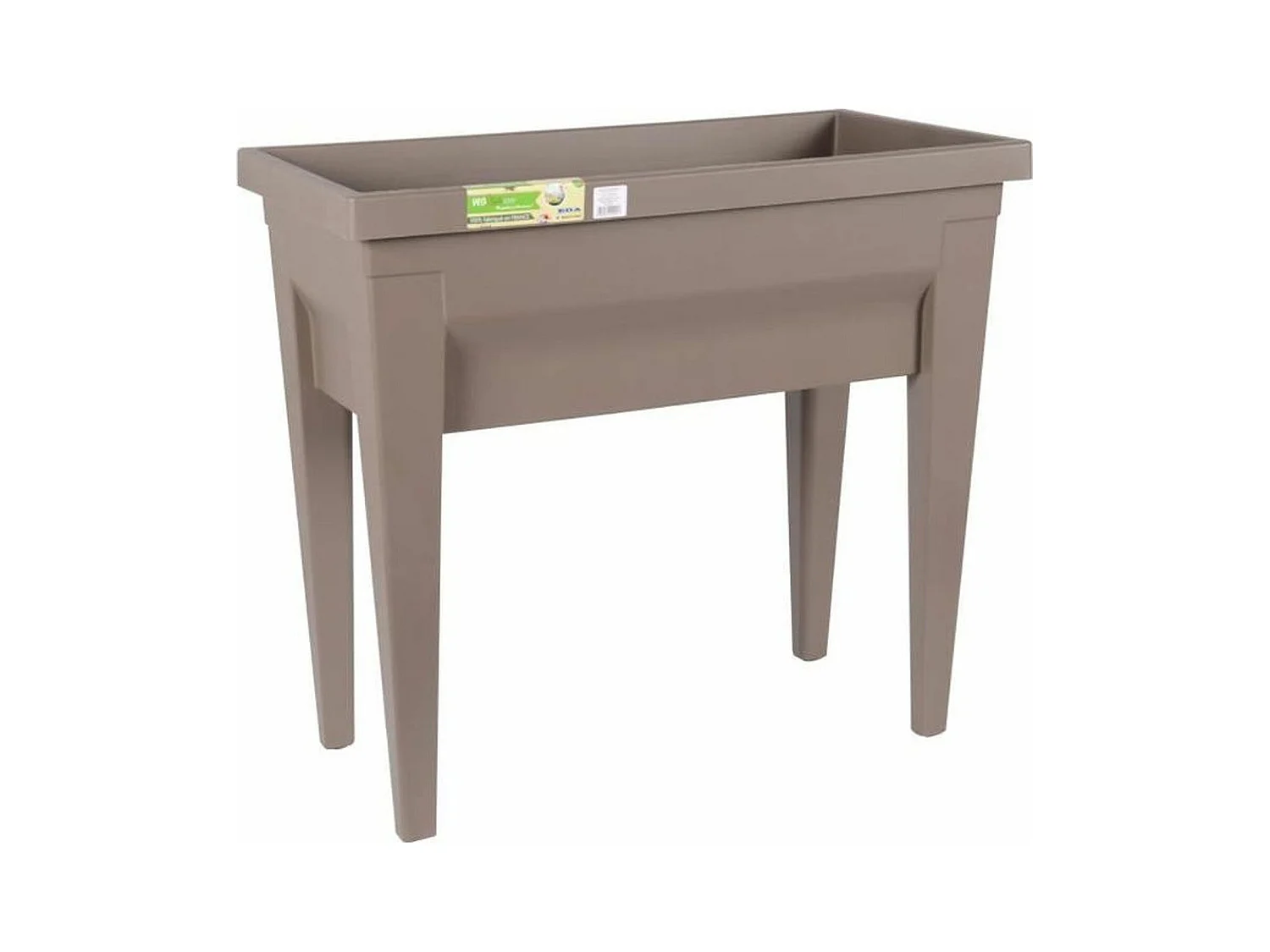 Table potager City Veg&Table - 76 x 38,5 x Hauteur 68 cm - 57 L - Taupe