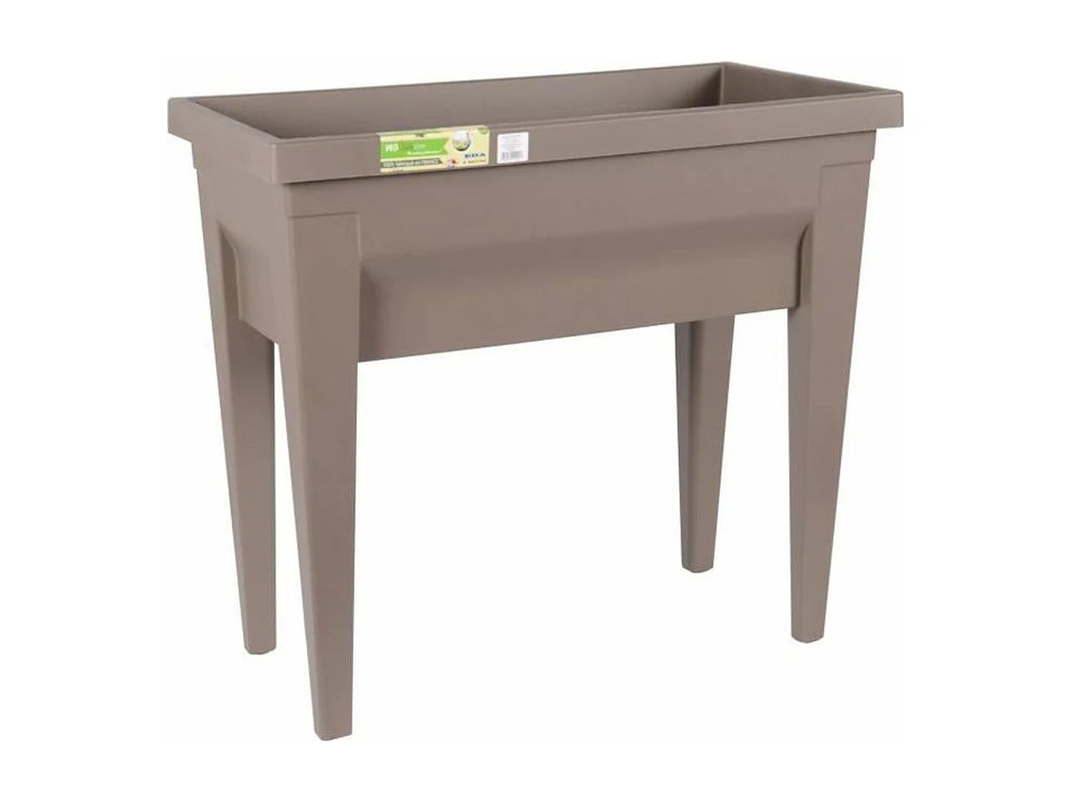 Table potager City Veg&Table - 76 x 38,5 x Hauteur 68 cm - 57 L - Taupe
