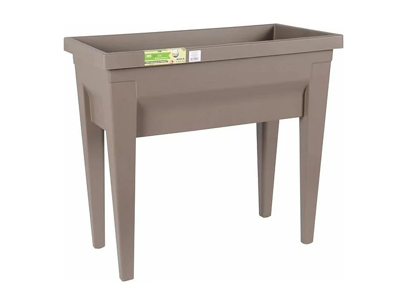 Table potager City Veg&Table - 76 x 38,5 x Hauteur 68 cm - 57 L - Taupe