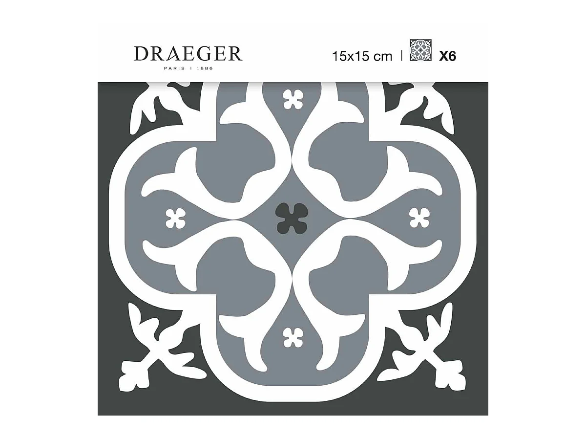 Fliesenaufkleber 15 X 15 cm Schwarze Lilie