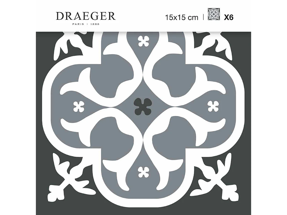 Fliesenaufkleber 15 X 15 cm Schwarze Lilie