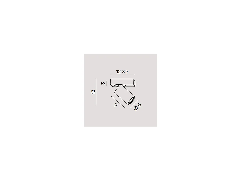 ODDY LED kinkiet regulowany okrągły Czarny 1xGu10 Perenz