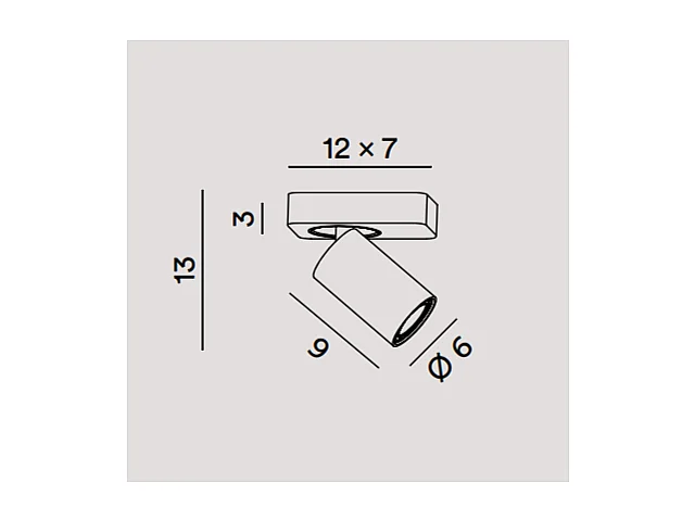 Applique murale led ronde blanche orientable ODDY 1xGu10 Perenz