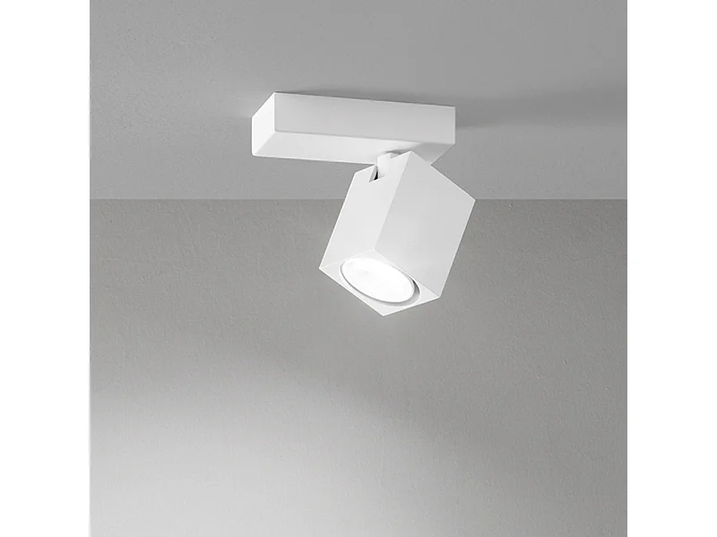 ODDY verstellbare weiße quadratische LED-Wandleuchte 1xGu10 Perenz