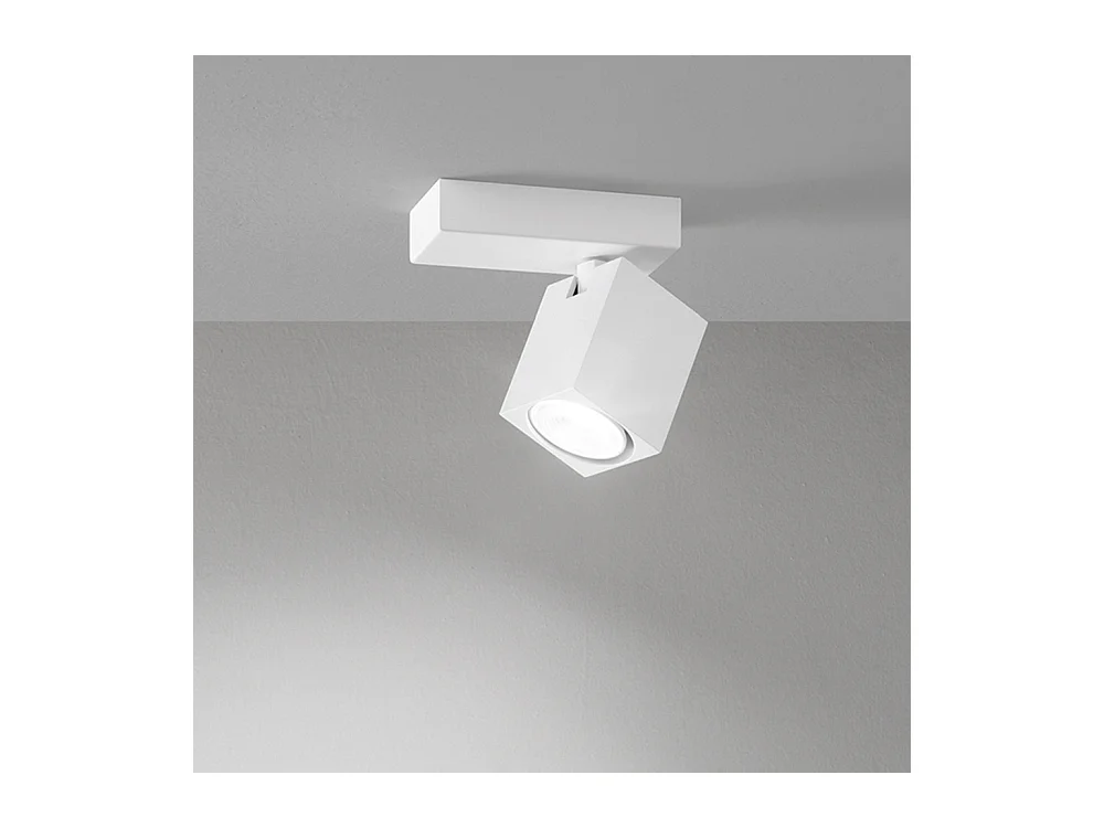 ODDY verstellbare weiße quadratische LED-Wandleuchte 1xGu10 Perenz