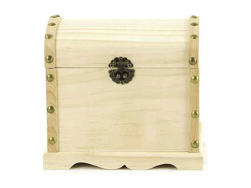 Coffre de pirate en bois à décorer - 12 x 16 x 18 cm