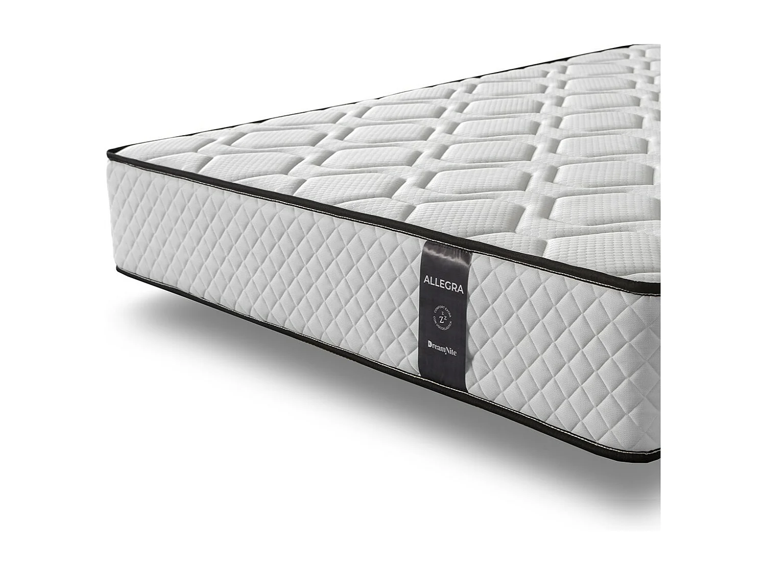 Colchão de molas ensacadas 100x200 cm Allegra - Lado Inverno/Verão - Altura +/- 27 cm - Espuma viscoelástica - Firmeza média/alta