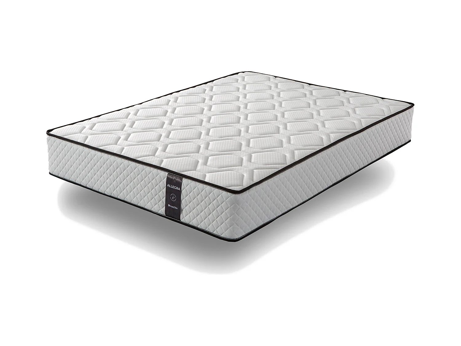 Colchão de molas ensacadas 190x200 cm Allegra - Lado Inverno/Verão - Altura +/- 27 cm - Espuma viscoelástica - Firmeza média/alta