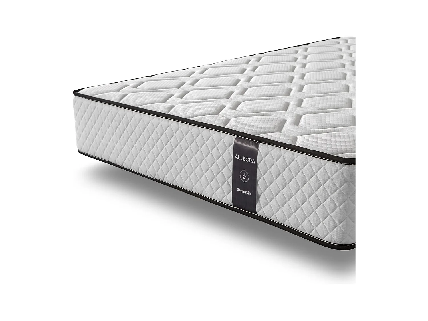 Colchão de molas ensacadas 190x200 cm Allegra - Lado Inverno/Verão - Altura +/- 27 cm - Espuma viscoelástica - Firmeza média/alta