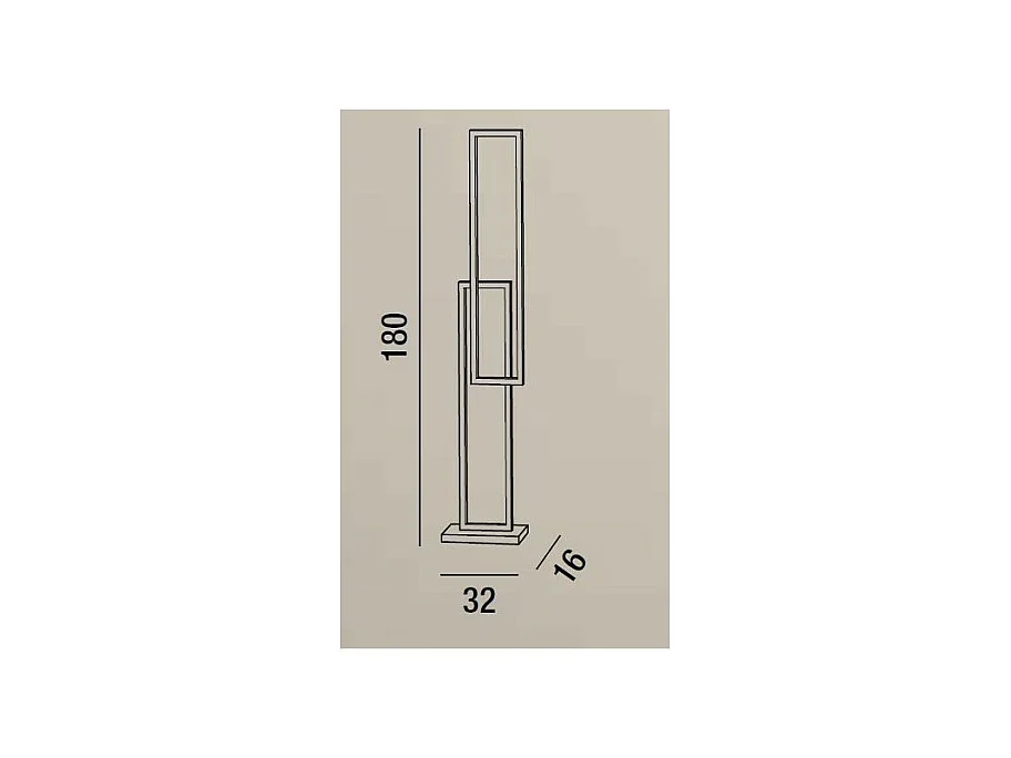 Cross 6599 B CT PERENZ LED-Stehleuchte