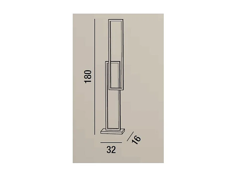 Lampadaire LED Cross 6599 B CT PERENZ