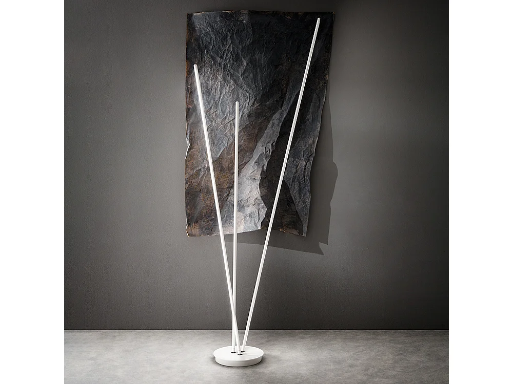 TWINS LED designer floor lamp by Perenz in white metal