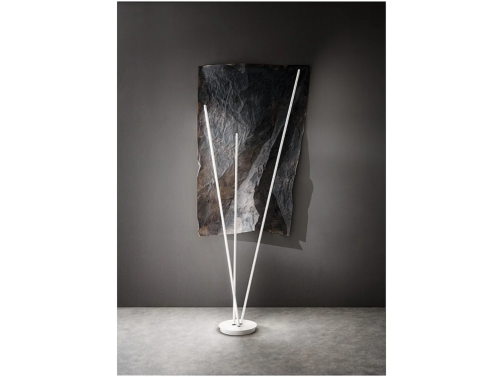 TWINS LED designer floor lamp by Perenz in white metal