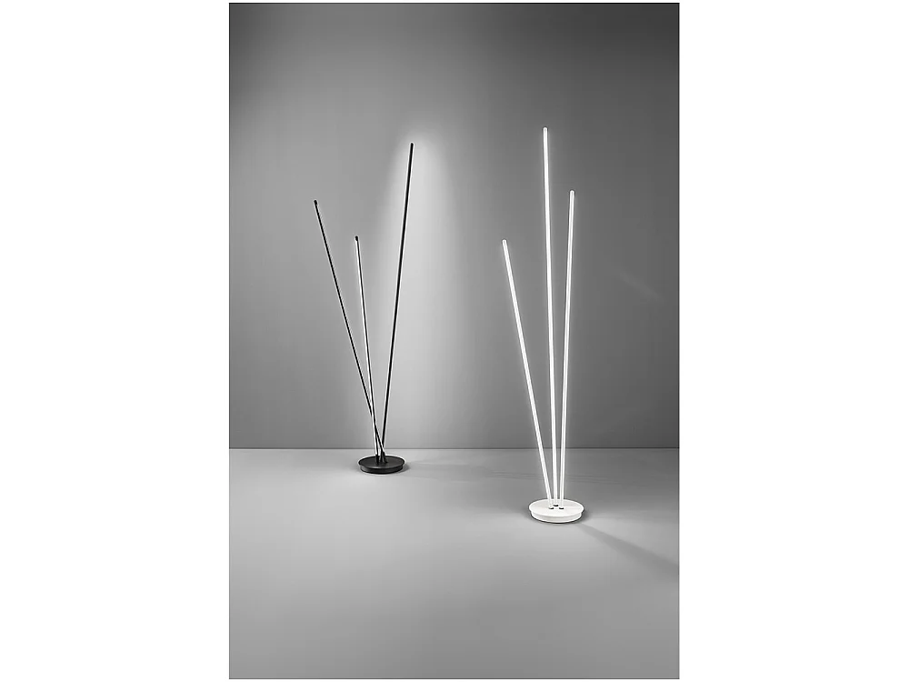 TWINS LED designer floor lamp by Perenz in white metal
