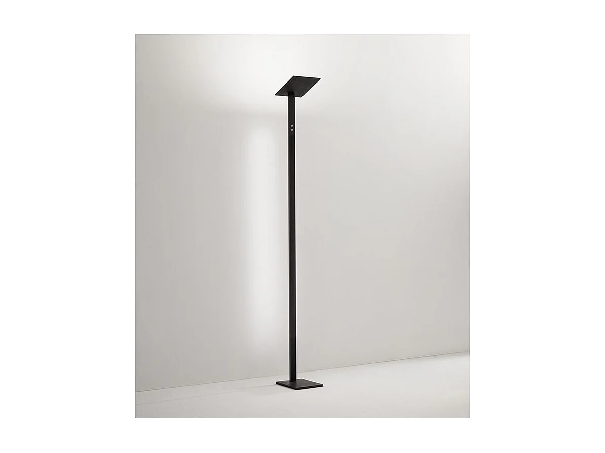 Led vloerlamp QUADRA Zwart metaal H.180 cm Perenz