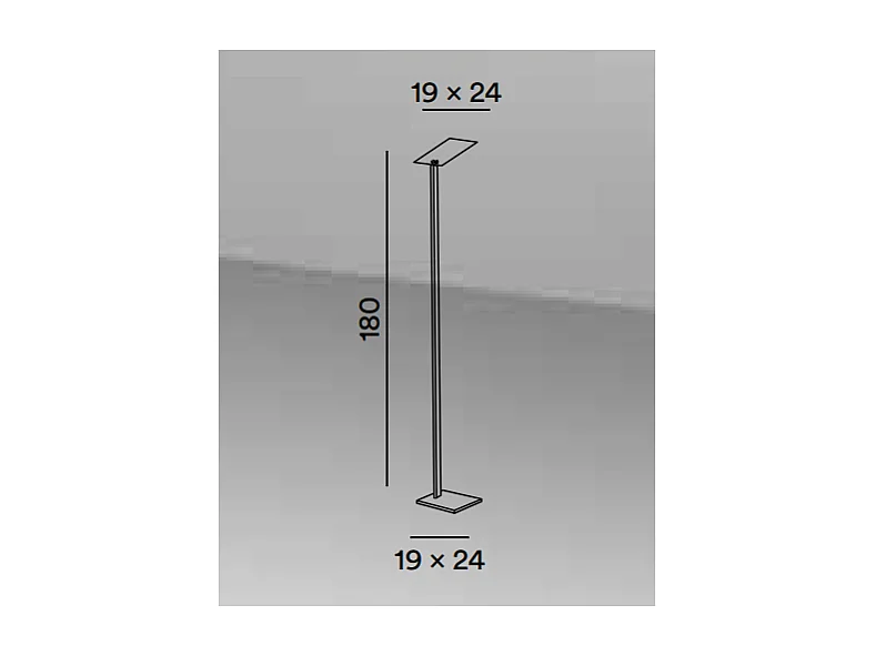 Lampadaire LED QUADRA blanc en métal H.180 cm Perenz