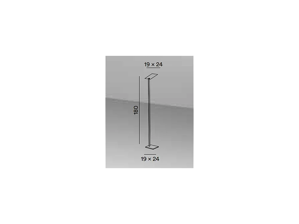 Piantana a Led QUADRA Bianca in metallo H.180 cm Perenz