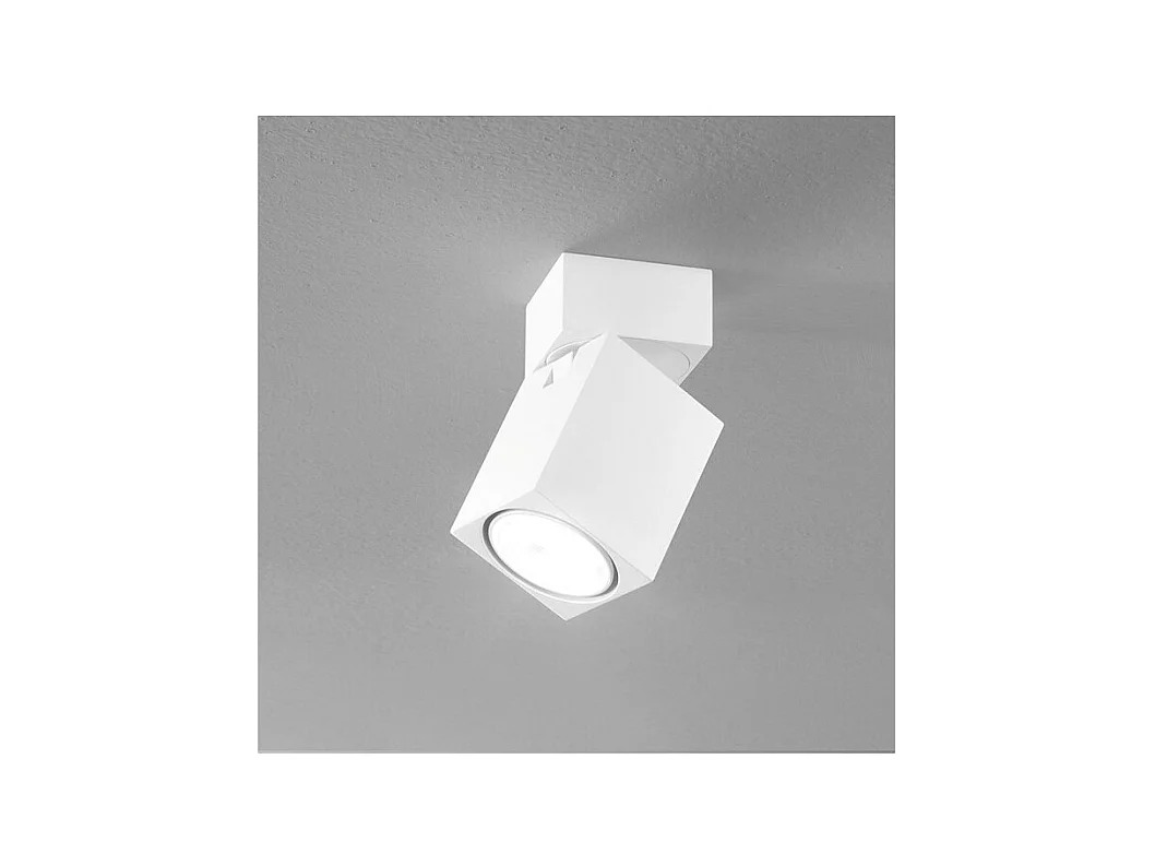 Applique a led CONNECT orientabile quadrata Bianca da 1xGu10 Perenz