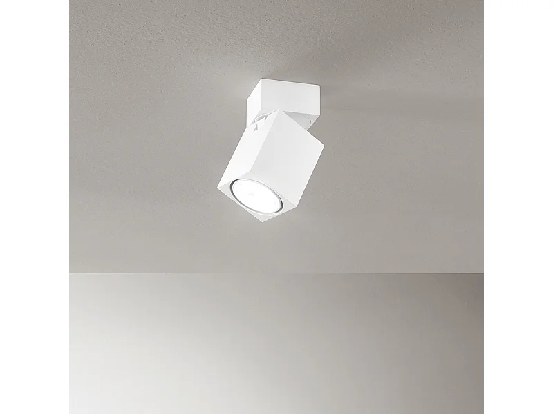 Applique murale LED carrée blanche orientable CONNECT 1xGu10 Perenz
