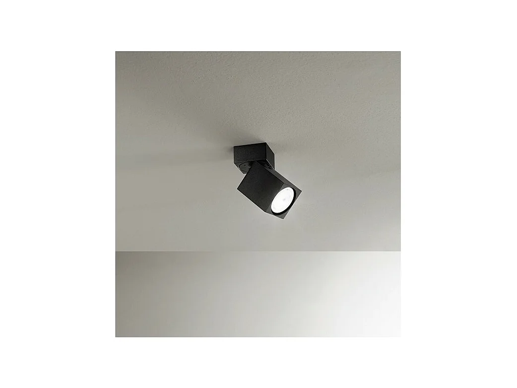Applique murale led carrée noire orientable CONNECT 1xGu10 Perenz