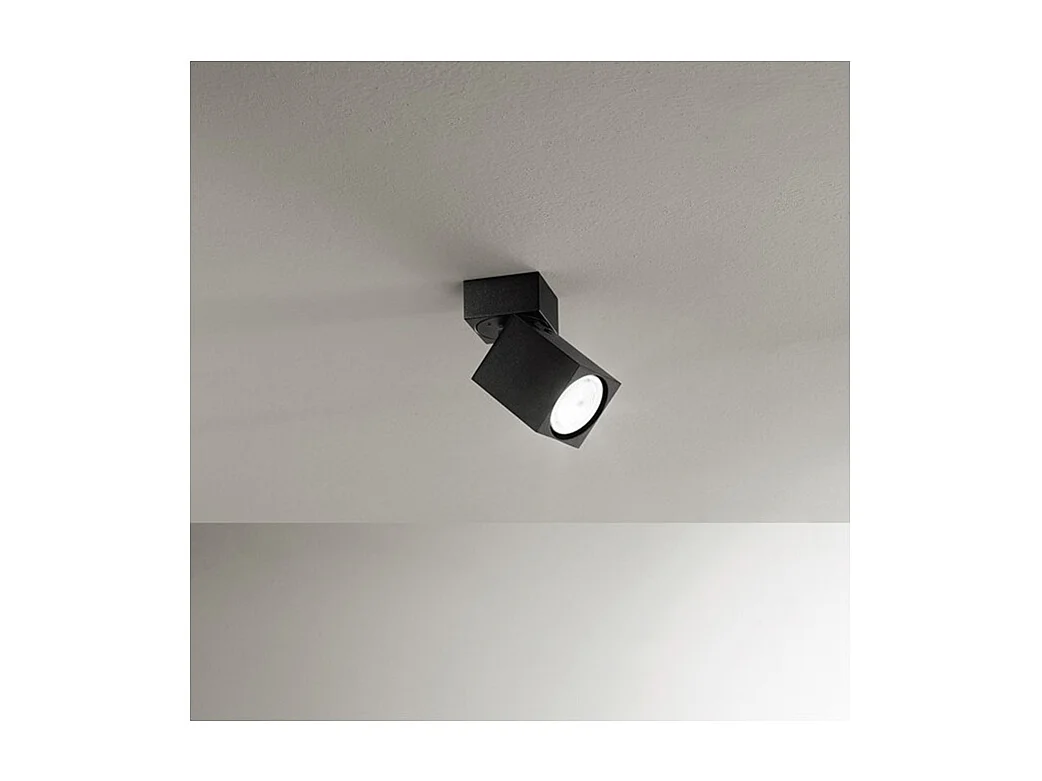Applique murale led carrée noire orientable CONNECT 1xGu10 Perenz