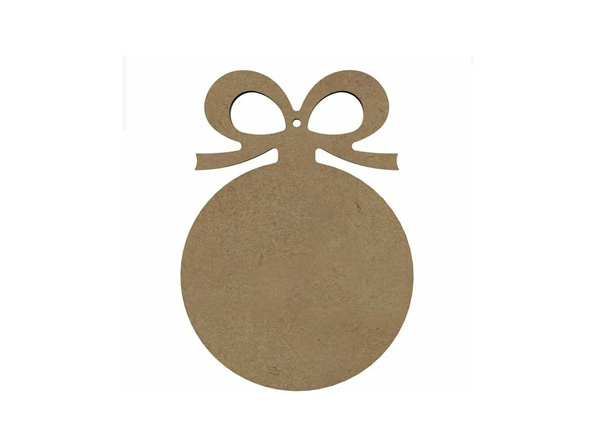 Boule de Noël en bois MDF à décorer 16 x 12 cm
