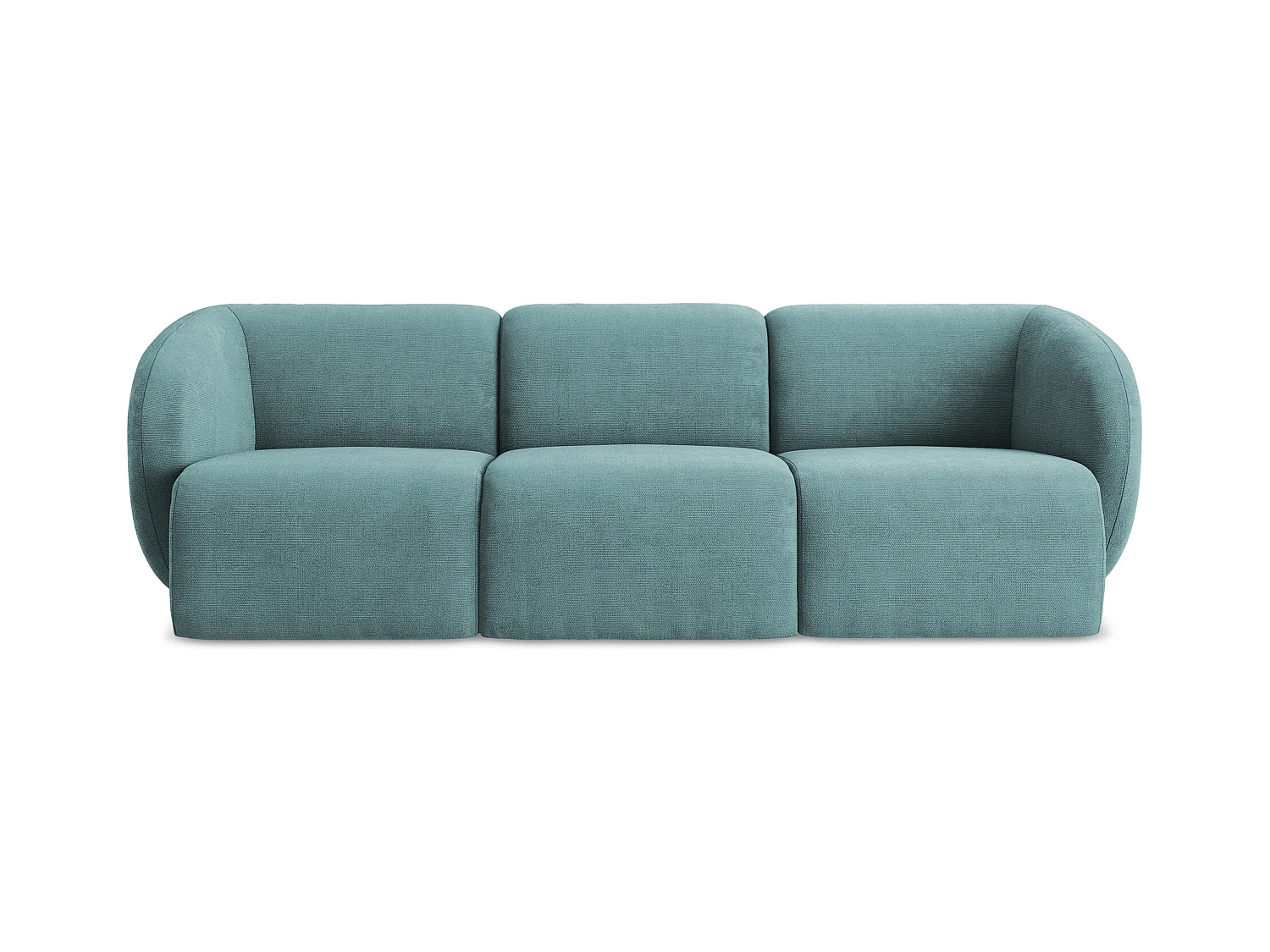 Driezits modulaire bank van jeans chenille stof - LANI