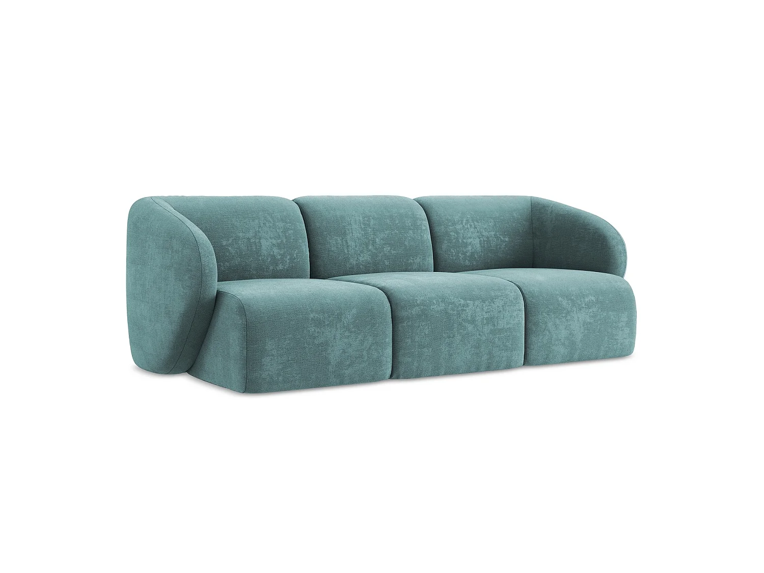 Modulares 3-Sitzer Sofa - - Chenille - Jeans - CERVO